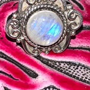 Moonstone Sterling Silver Ring Sz 7